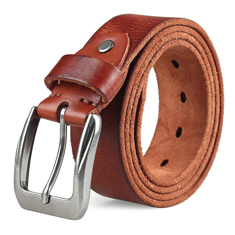 Ultra-Wide Genuine Leather Belt