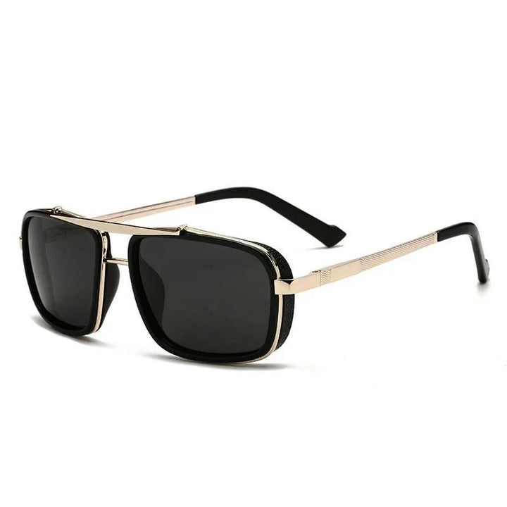 Double-Bridge Titanium Polarized Sunglasses