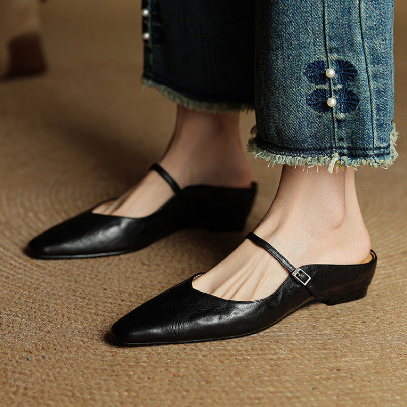 Eliza Leather Slip-Ons