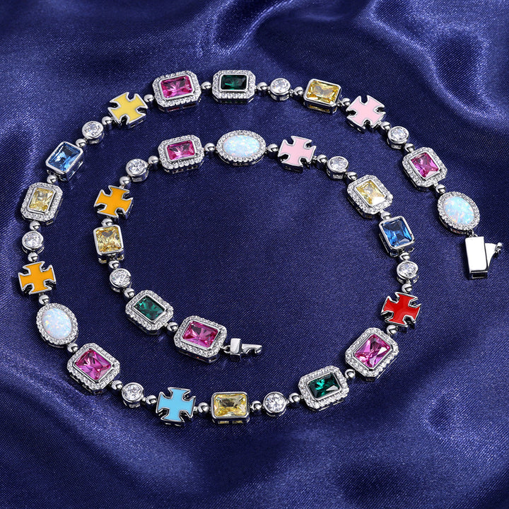 Clover Gemstone Necklace