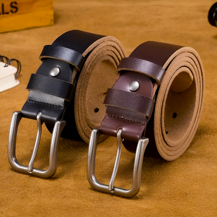 Ultra-Wide Genuine Leather Belt